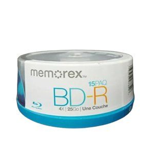 Memorex 25GB 4X BD-R 15 Packs